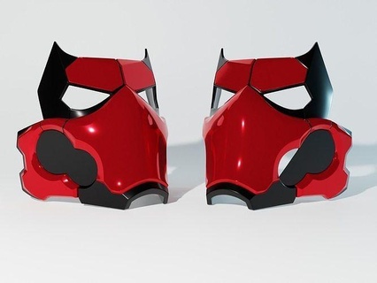 rosso cappuccio maschera casco cosplay stl 3d Stampa file ronin Batman redhoodmask burlone dc ninjamask ninja supereroe carattere gioco fantasia passatempo Fai 3d print model - Mito3D