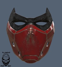 rouge capuche masque version 2 chaperon dccomique jasontodd batman merle cosplay loisir diy 3d print model - Mito3D