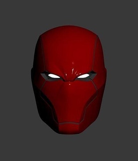 vermelho capuz Renascimento capacete batman cosplay arte 3d print model - Mito3D