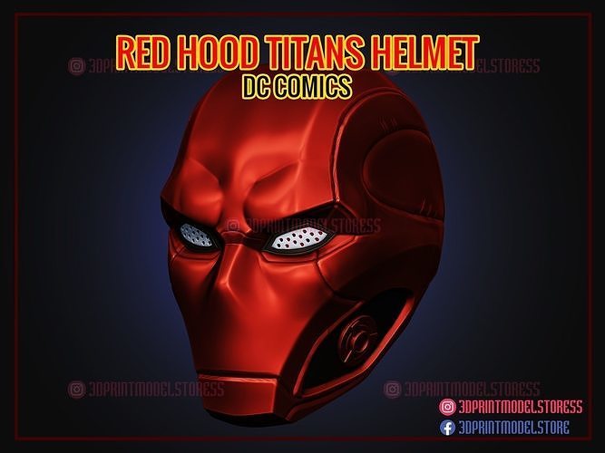 vermelho capuz titãs capacete estação 3 cosplay vermelhidão mascarar super heróis jason todd morto bruxas jogos brinquedos 3D print model - Mito3D