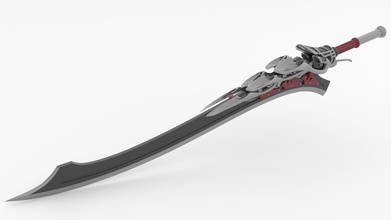 red queen - devil 5 game toy miniature model redqueen nero devilmaycry5 devilmaycry weapon sword games toys 3d print model - Mito3D