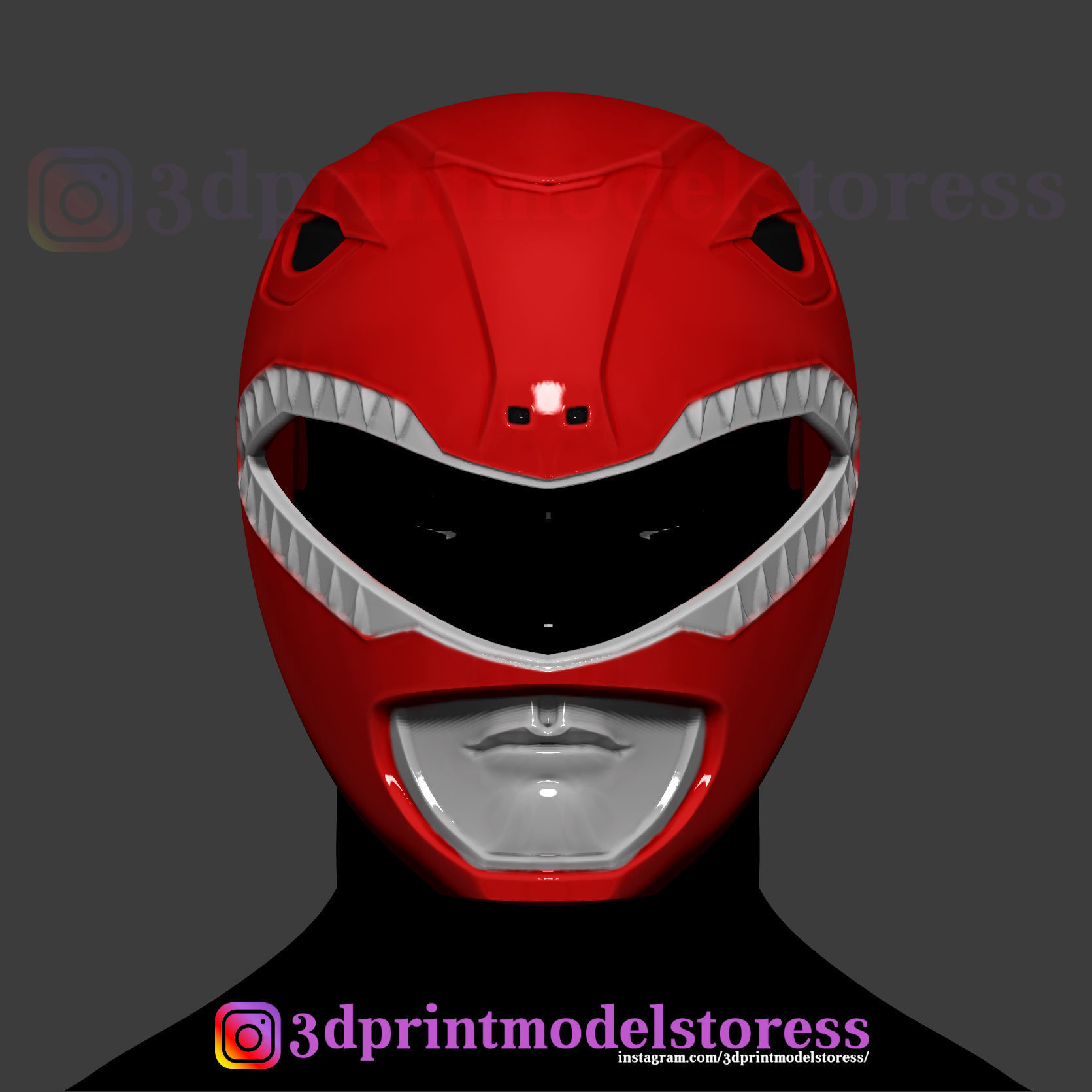 vermelho guarda poderoso morfina capacete cosplay stl arquivo bruxas anime quadrinho super homen sentai kamen cavaleiro ferro homem jogos brinquedos acessórios 3D print model - Mito3D