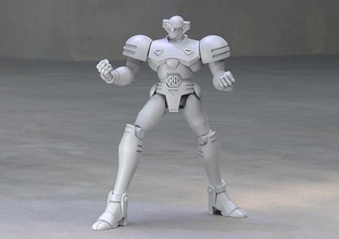 rouge robot combattant baron figure personnage anime mecha rétro jouet jeux jouets 3d print model - Mito3D
