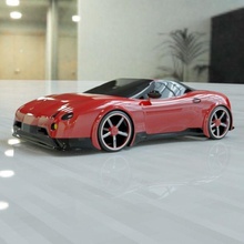 red sports car concept vehicle race racing conceptcar automobile coupe auto printable 3dprintable fast games toys autos toycar 3dprint 3d print model - Mito3D