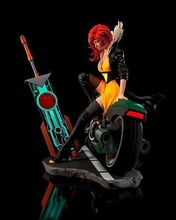 vermelho transistor ventilador arte tampo mesa jogos hades fantasia moto bicicleta espada mulher rpg estatuetas sci fi futuro esculturas 3d print model - Mito3D