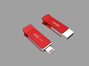 red white otg u disk a type store up memory capacity computer usb flash drive hobby diy electronics 3d print model - Mito3D