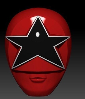 rouge zeo ranger casque Puissance rangers 3d impression modèle cosplay Power Rangers Jeux jouets Tommy oliver 3d print model - Mito3D