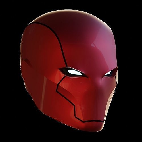 vermelhidão capacete dc histórias quadrinhos liga justiça titãs batman robin passatempo faça 3D print model - Mito3D