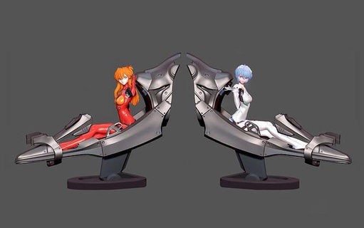 rei Asuka Cockpit Pack Evangelion Mädchen Statue niedlich ziemlich Anime Charakter 3d drucken Kunst Skulpturen 3d print model - Mito3D