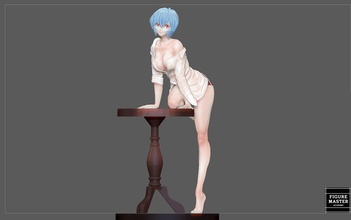 rei ayanami evangelion anime character cute pretty girl art sculptures ayanamirei 3d print model - Mito3D