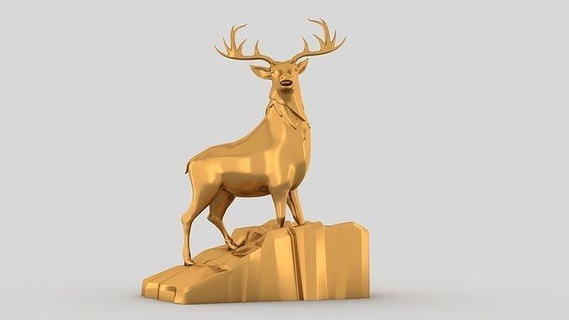 reno animales mamífero Navidad ciervo alce royal cuerno fauna silvestre Papa Noel escultura estatua escaneado 3d modelos Arte esculturas 3d print model - Mito3D