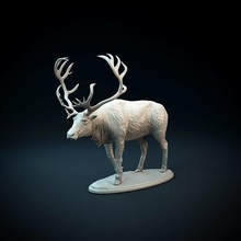ren geyiği amaçlanan 3d baskı geyik memeli erkek kova boynuz boynuzları vahşi hayvan heykel şekil minyatür mini yaban hayatı noel sanat heykeller 3d print model - Mito3D