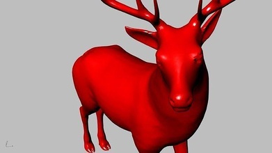 reindeer small stl verified jewellery jewelry printable diamond ring fashion prototyping 3d cad stylish design deer animal christmas antler nature wildlife toy games toys 3d print model - Mito3D