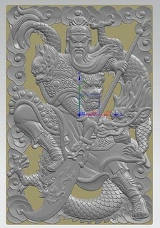 relief chinese general guan yu cnc sculpture carved carving art sculptures 3d print model - Mito3D