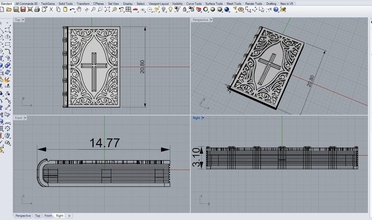 religion book jewelry silver religious christian pendants 3d print model - Mito3D