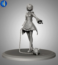 rem palla catena 3d stampa manga corno sorella acqua magia anime ragazza figura scultura statua stampabile arte sculture 3d print model - Mito3D
