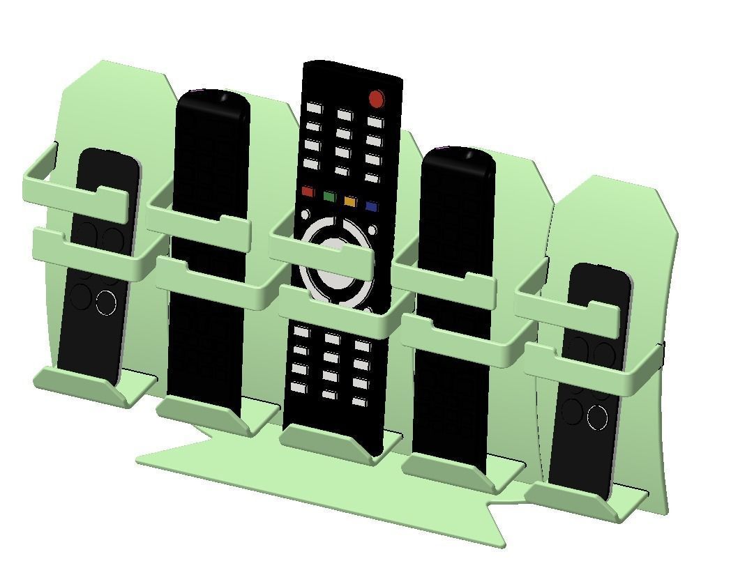 remote-Halterung Halter Fernsehen tv home remote Tabelle design Haus Möbel 3D print model - Mito3D