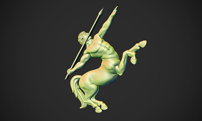 remy martin logo model horse cenataur sagittarius anatomy sculpture artistic body statue hybrid mythology liquor art signs logos bas relief jewelry pendants 3d print model - Mito3D