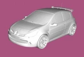 renault clio 3 rs voiture vitesse renauilt conduire jeux jouets 3d print model - Mito3D