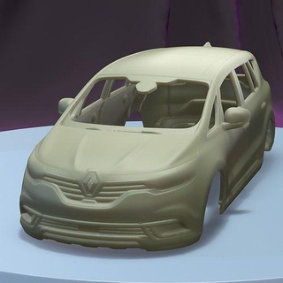 renault espaço 2020 imprimível carro corpo fenda escalextrico Tamiya rc miniz controle rastejante ninco Kyosho scx axial jogos brinquedos acessórios 3d print model - Mito3D