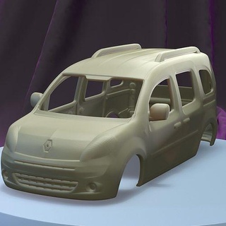 renault kangoo 2010 imprimível carro corpo fenda escalextrico Tamiya rc miniz controle rastejante ninco Kyosho scx axial jogos brinquedos acessórios 3d print model - Mito3D