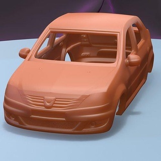renault logan sedan 2011 imprimível carro corpo fenda escalextrico Tamiya rc miniz controle rastejante ninco Kyosho scx axial jogos brinquedos acessórios 3d print model - Mito3D