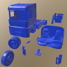 Renault magnum yazdırılabilir kamyon ayrı parçalar vücut araba yuva 1 10 ölçülü Tamiya rc miniz tarayıcı Kyosho eksenel traxxas mikro 3d print model - Mito3D
