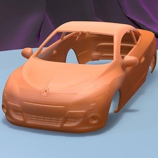 renault megano cc 2011 imprimível carro corpo fenda escalextrico Tamiya rc miniz controle rastejante ninco Kyosho scx axial jogos brinquedos acessórios 3d print model - Mito3D