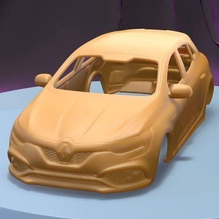 renault megano hatchback rs troféu 300 2018 imprimível carro corpo fenda escalextrico Tamiya rc miniz controle rastejante ninco Kyosho scx jogos brinquedos acessórios 3d print model - Mito3D