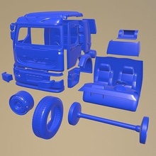 renault prima 2011 imprimible cabina camión separar partes cuerpo 1 10 scalextric Tamiya rc miniz tractor kyosho axial 3d print model - Mito3D