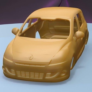 renault cênico 2010 imprimível carro corpo fenda escalextrico Tamiya rc miniz controle rastejante ninco Kyosho scx axial jogos brinquedos acessórios 3d print model - Mito3D