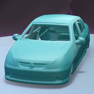 renault símbolo 2010 imprimível carro corpo fenda escalextrico Tamiya rc miniz controle rastejante ninco Kyosho scx axial jogos brinquedos acessórios 3d print model - Mito3D