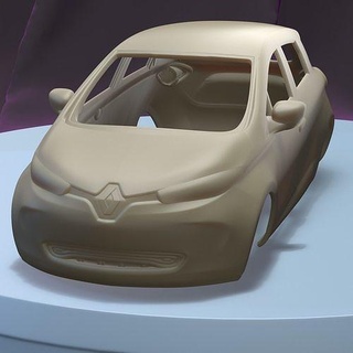 renault zoe imprimível carro corpo fenda escalextrico Tamiya rc miniz controle rastejante ninco Kyosho scx axial jogos brinquedos acessórios 3d print model - Mito3D