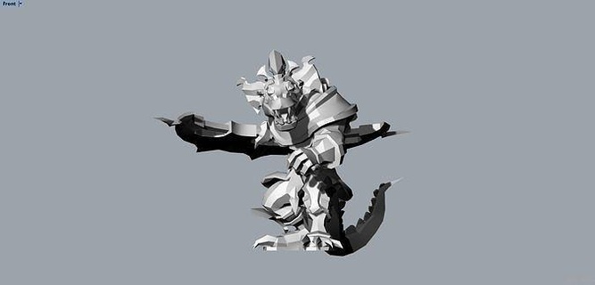 Renekton ligue légendes baron Nashor animal monstre art conception lol illustration cyborg rétro danger militaire futuriste 3d print model - Mito3D