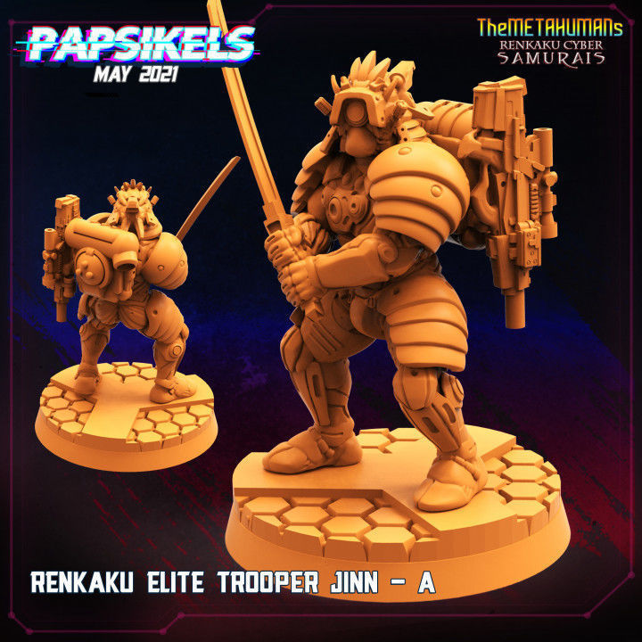 renkaku rouge élite soldat djinn scifi stormtrooper 3dprint Jeux table objets collection miniatures jouets 3D print model - Mito3D