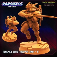 renkaku red elite trooper jinn - scifi stormtrooper 3dprint games tabletop collectables miniatures toys 3d print model - Mito3D