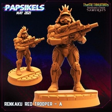 renkaku red trooper - scifi stormtrooper 3dprint games tabletop collectables miniatures toys 3d print model - Mito3D