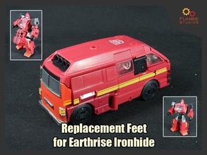 sostituzione piedi trasformatori earthrise pelle ferro cricchetto giochi giocattoli 3d print model - Mito3D