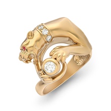 réplica carrera pantera joyería joya lujo oro plata imprimible diamante anillo platino moda prototipos carreraycarrera gemas brillante mm anillos 3d print model - Mito3D