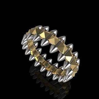 réplique bague 4 bijoux or argent cnc 3dprinted mode conception imprimable impression prototypage anneaux délicat platine 3d print model - Mito3D