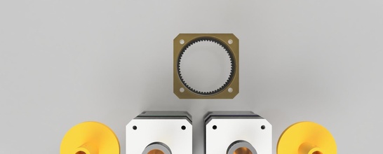 repurpose press fit pulley motors 8mm shaft 20t motor nema17 printing stepper hobby diy 3d print model - Mito3D
