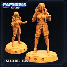 researcher triss aliens 3dprint games tabletop collectables miniatures toys 3d print model - Mito3D