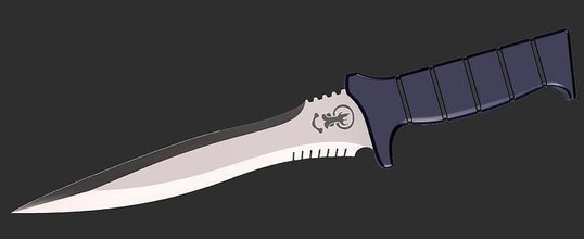 resident evil 4 - leon kennedy combat knife cosplay 3dmodel 3dprint diy horror videogames games toys 3d print model - Mito3D