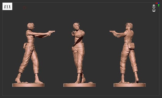 yerleşik kötü Rebecca Odalar nişan alma Resident Evil re0 re1 yıldızlar re3 re2 Jill sevgili Chris Redfield rakun Kent kolay baskı Sanat heykeller 3d print model - Mito3D
