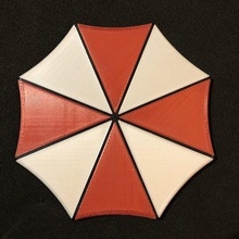 resident evil umbrella corporation logo coaster game gamer gaming games gamers zombies nemesis hunter birkin claire leon chris redfield drink bar house accessories 3d print model - Mito3D