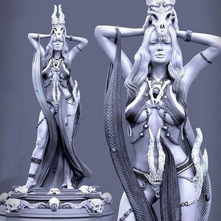 resin-figurine 3dprint stl 3dprinted resinminiatures dungeonsanddragons necromancer sexycharacter woman figure games toys 3d print model - Mito3D