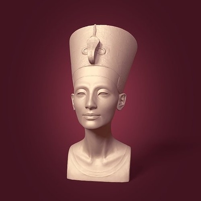 restaurato nefertiti fallimento pronto 3d stampa statua figurina faraoni faraonico egitto egiziano stampa regina donna scultura ritratto antico testa fisso principessa cleopatra stl arte sculture 3d print model - Mito3D