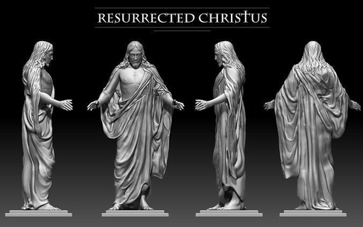 dirilmiş Christus yazdırılabilir model Cristo İsa Mesih lds azizler Thorvaldsen heykel diriliş yükseldi Cristian Tanrı isa dios kilise Sanat heykeller 3d print model - Mito3D