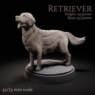 av köpeği 3d baskı hayvan yaratık köpek Evcil Hayvan Arkadaş minyatür masaüstü altın dnd 32mm 75mm tanıdık dnd5e önceden desteklenen minyatürler yazdırılabilir doğa Sanat heykeller 3d print model - Mito3D