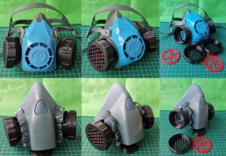 yeniden kullanılabilir büyük filtre kartuşlar 3m unix msa jetta nato 40mm maske gaz emniyet bod boostordie koruma ekipman hobi kendin yap 3d print model - Mito3D